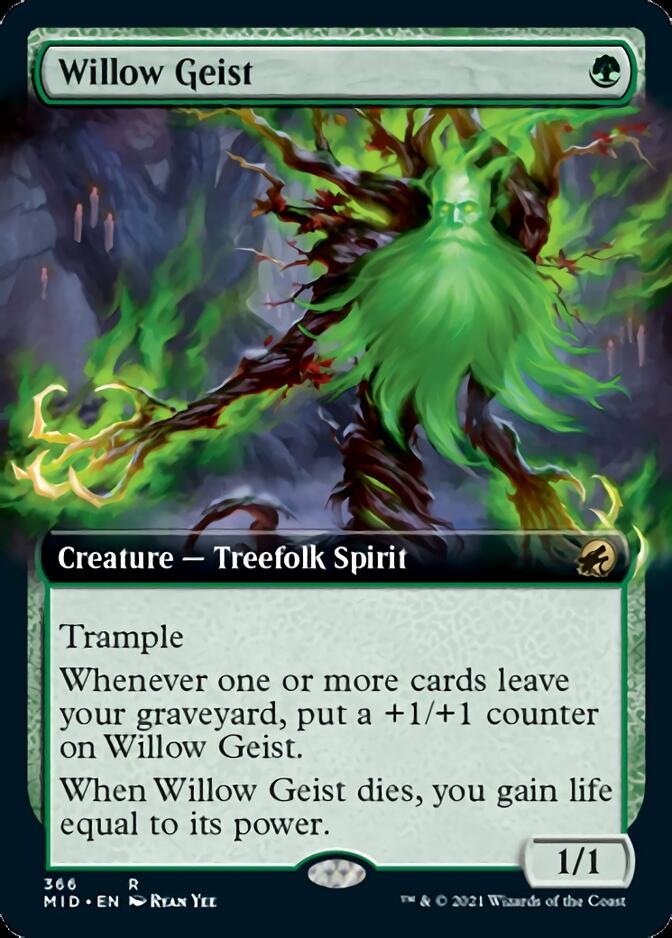 Willow Geist (Extended Art) [Innistrad: Midnight Hunt] | Magic Magpie