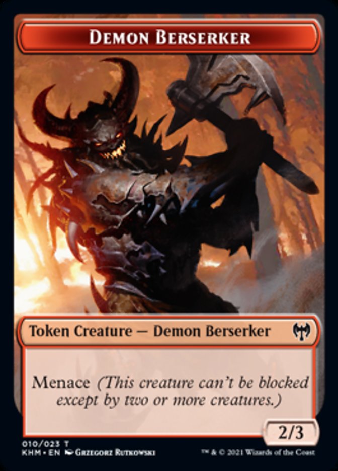 Demon Berserker Token [Kaldheim Tokens] | Magic Magpie