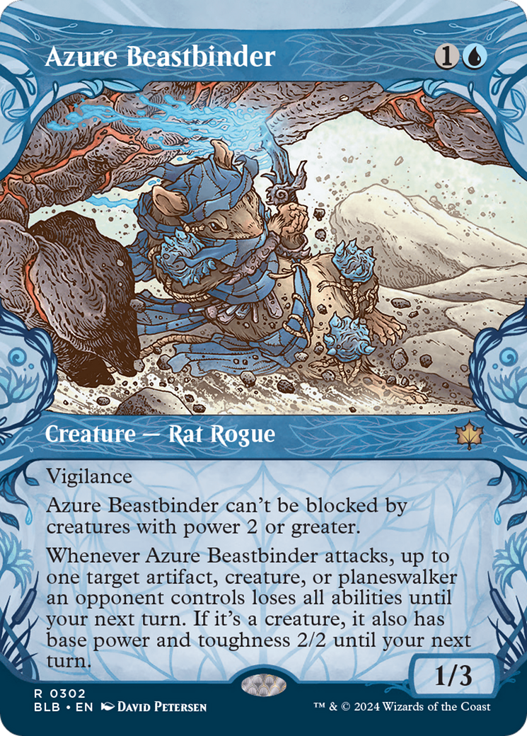 Azure Beastbinder (Showcase) [Bloomburrow] | Magic Magpie