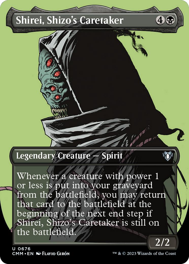 Shirei, Shizo's Caretaker (Borderless Profile) [Commander Masters] | Magic Magpie