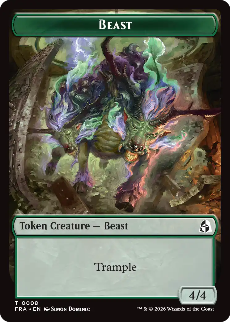 Angel (0003) // Beast Double-Sided Token [Reality Fracture Tokens] | Magic Magpie