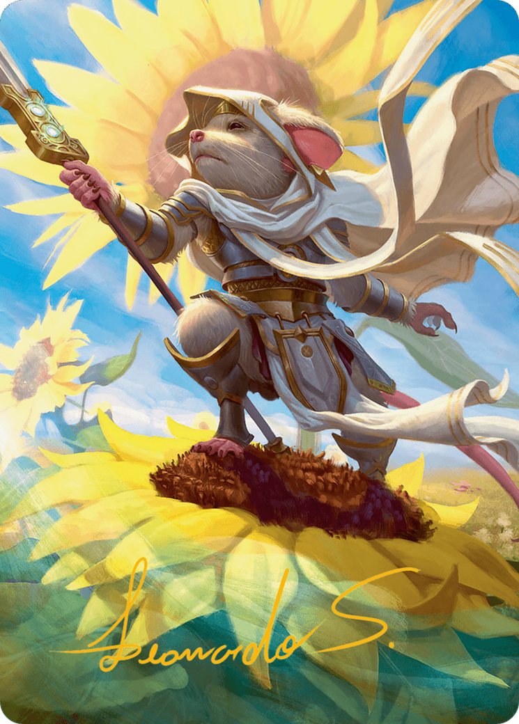 Elspeth, Sun's Champion Art Card (Gold-Stamped Signature) [Bloomburrow Art Series] | Magic Magpie