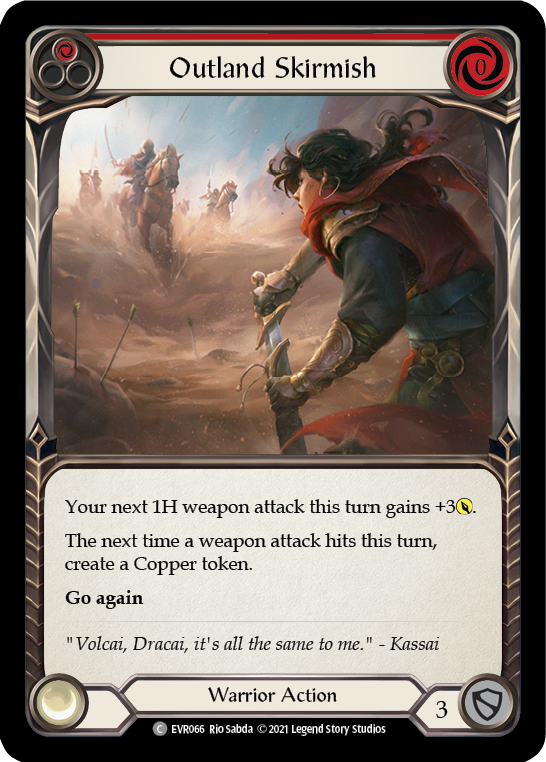 Outland Skirmish (Red) [EVR066] (Everfest)  1st Edition Rainbow Foil | Magic Magpie