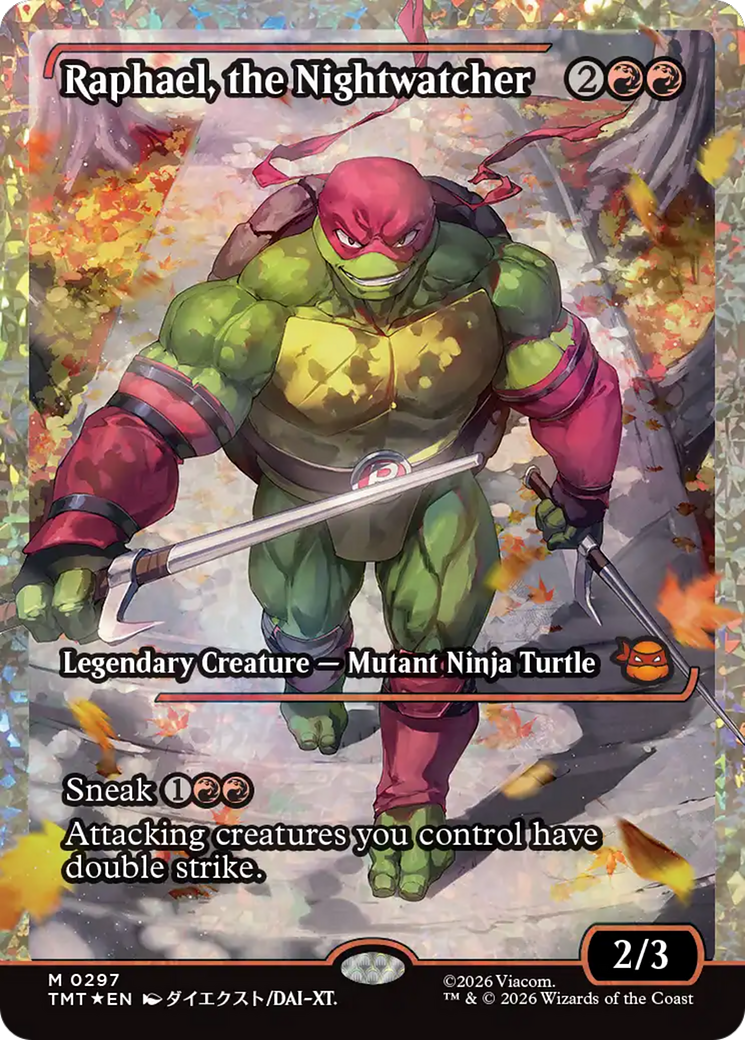 Raphael, the Nightwatcher (Showcase) (Fracture Foil) [Teenage Mutant Ninja Turtles] | Magic Magpie
