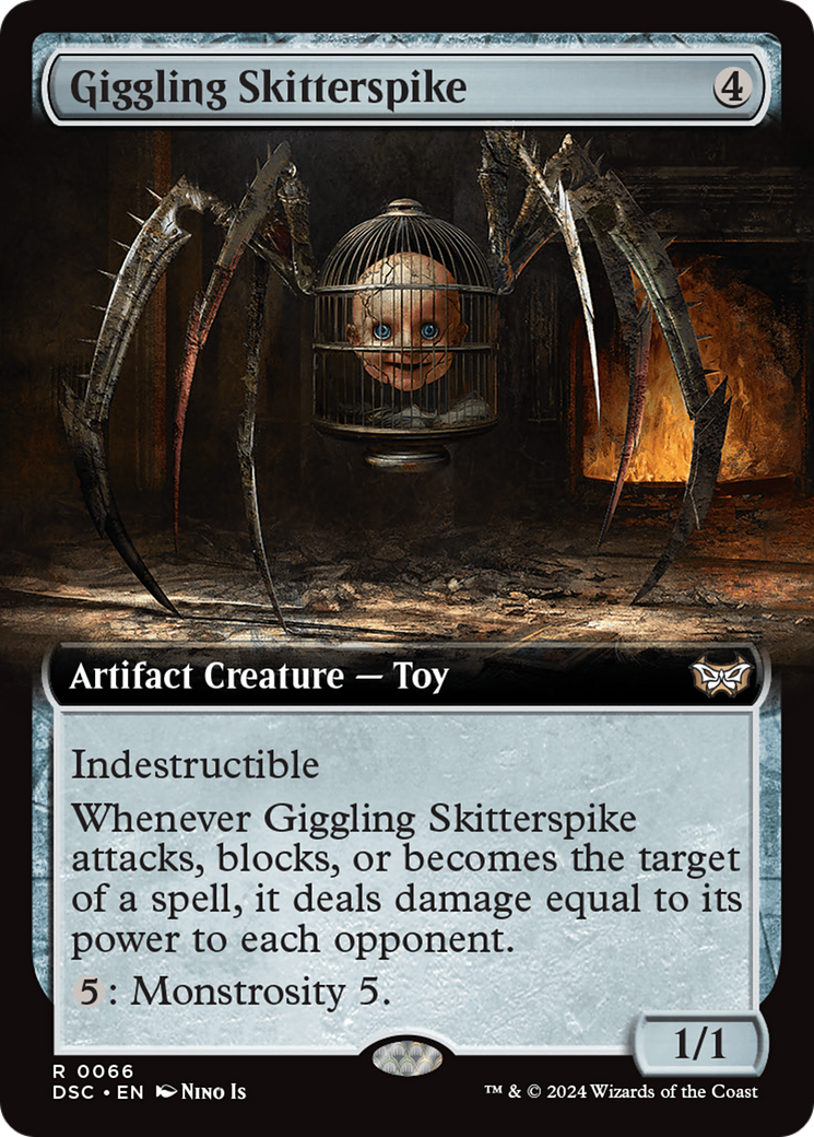 Giggling Skitterspike (Extended Art) [Duskmourn: House of Horror Commander] | Magic Magpie