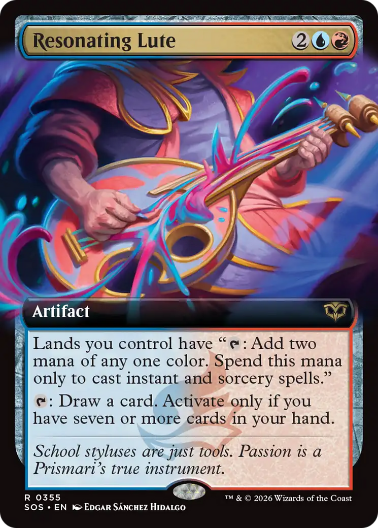 Resonating Lute (Extended Art) [Secrets of Strixhaven] | Magic Magpie