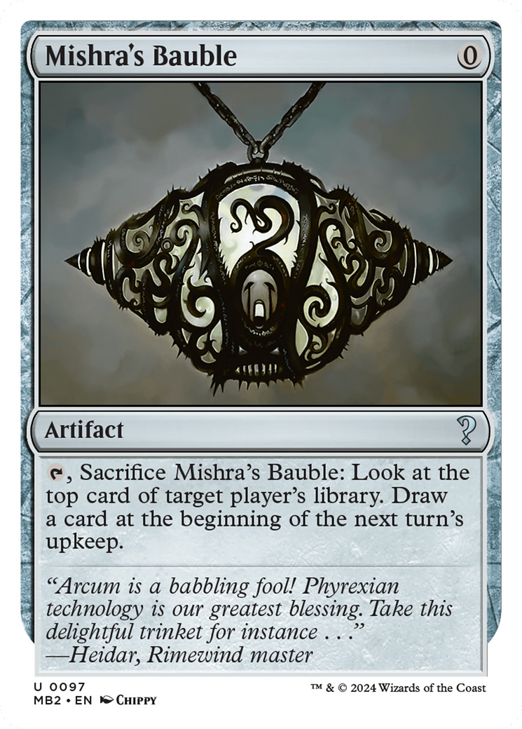 Mishra's Bauble (White Border) [Mystery Booster 2] | Magic Magpie