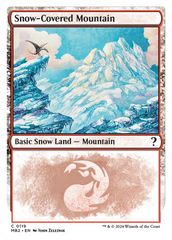 Snow-Covered Mountain (White Border) [Mystery Booster 2] | Magic Magpie