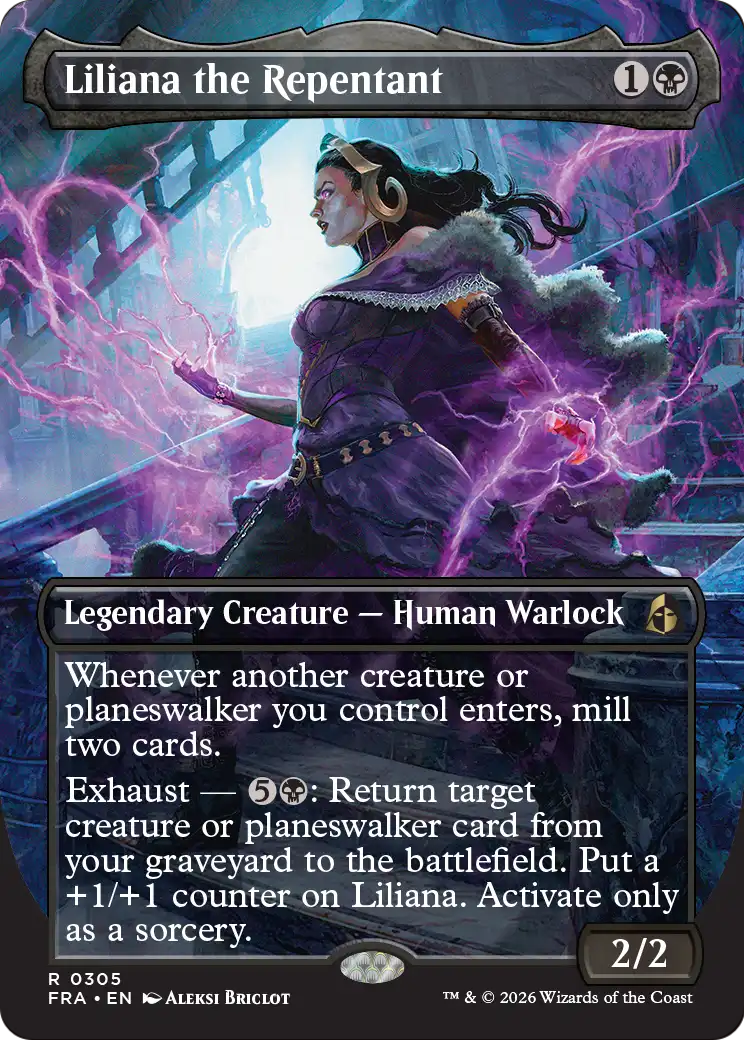 Liliana the Repentant (Borderless) [Reality Fracture] | Magic Magpie