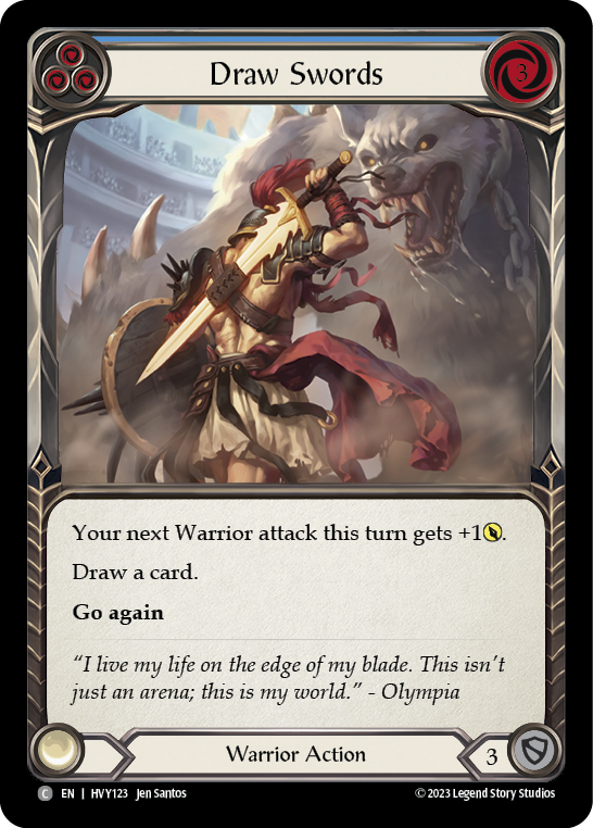 Draw Swords (Blue) [HVY123] (Heavy Hitters)  Rainbow Foil | Magic Magpie