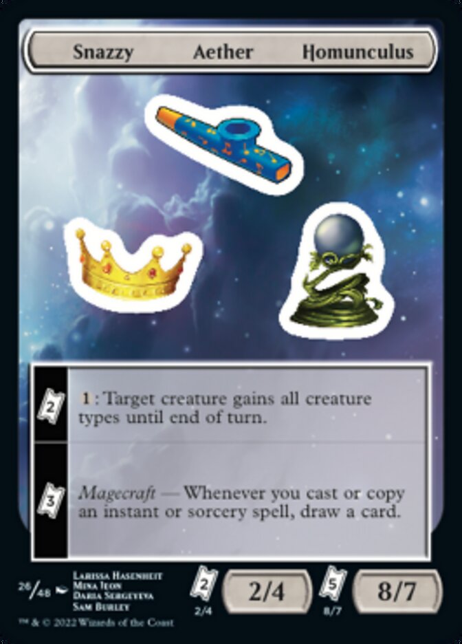 Snazzy Aether Homunculus [Unfinity Stickers] | Magic Magpie