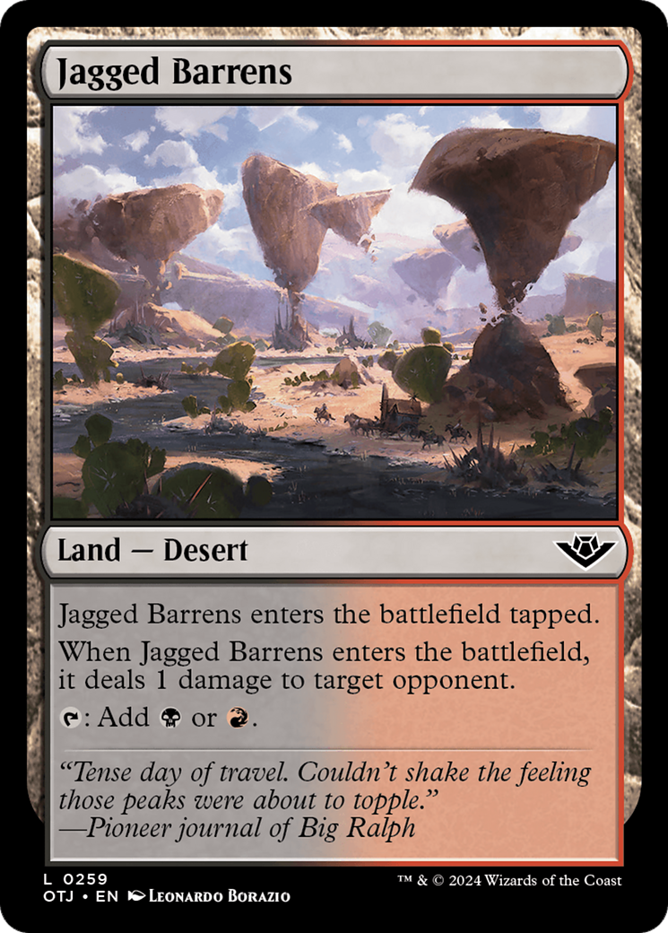 Jagged Barrens [Outlaws of Thunder Junction] | Magic Magpie