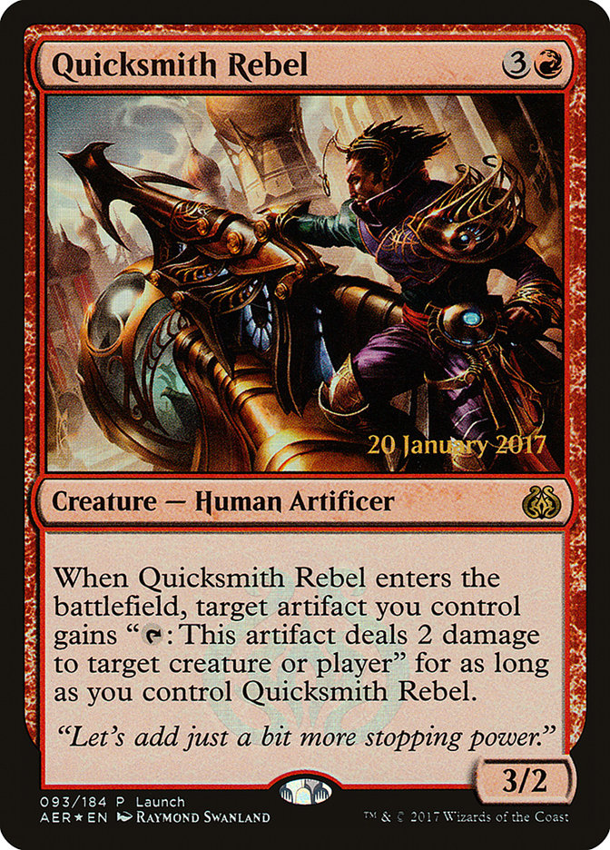 Quicksmith Rebel (Launch) [Aether Revolt Promos] | Magic Magpie