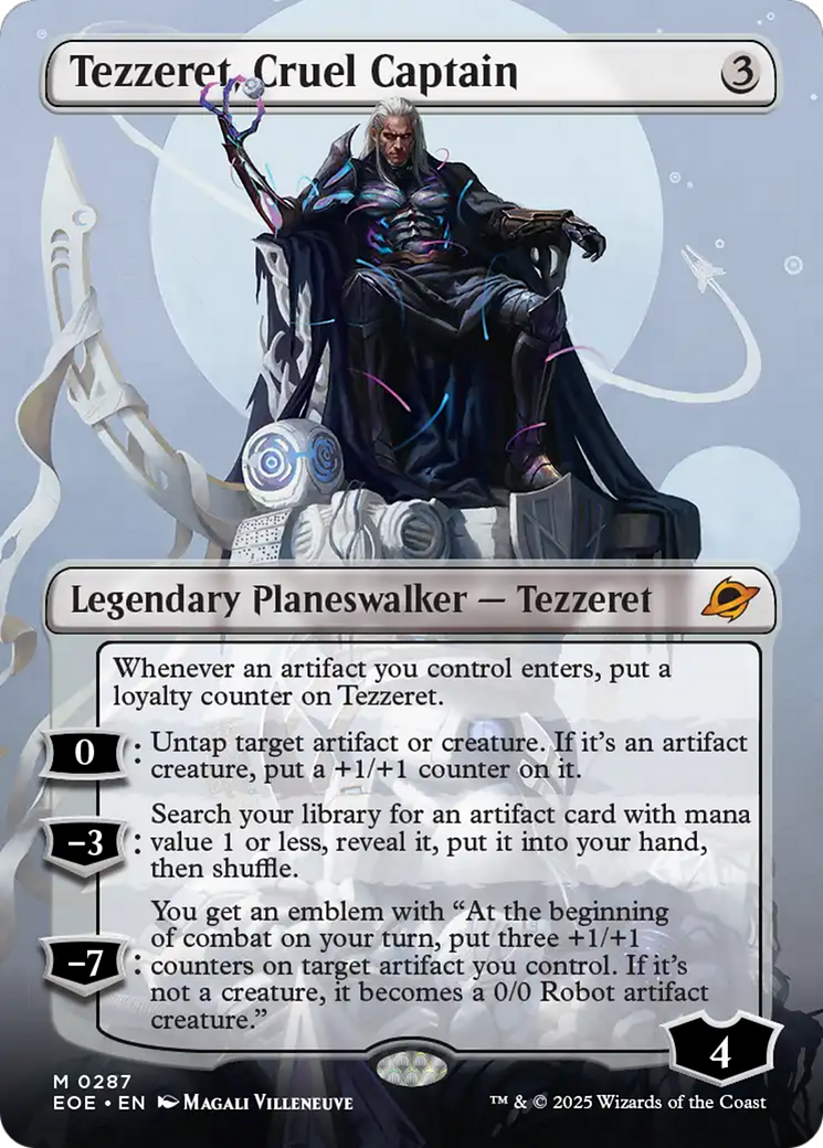 Tezzeret, Cruel Captain (Borderless) [Edge of Eternities] | Magic Magpie