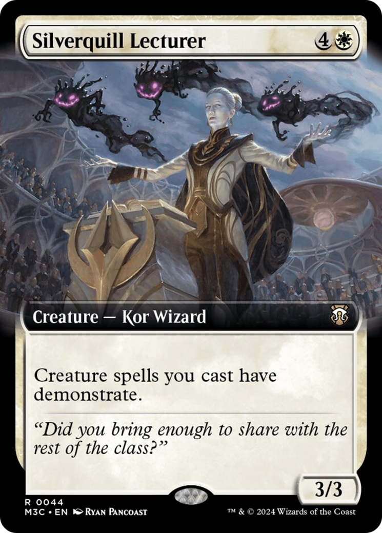 Silverquill Lecturer (Extended Art) (Ripple Foil) [Modern Horizons 3 Commander] | Magic Magpie