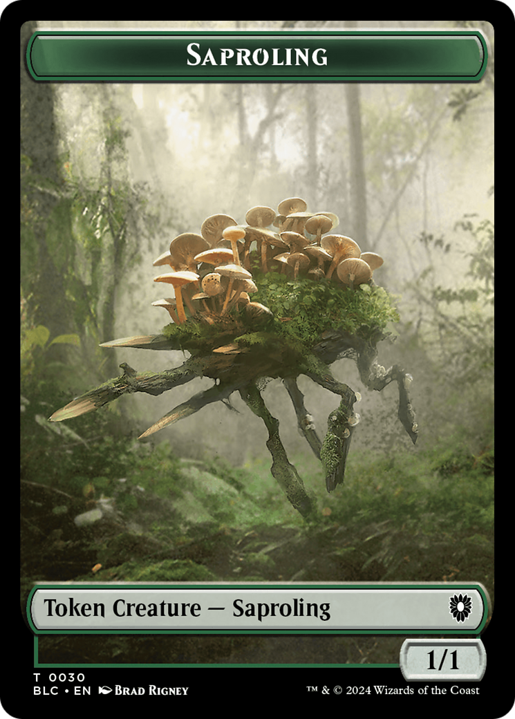 Hamster // Saproling Double-Sided Token [Bloomburrow Commander Tokens] | Magic Magpie