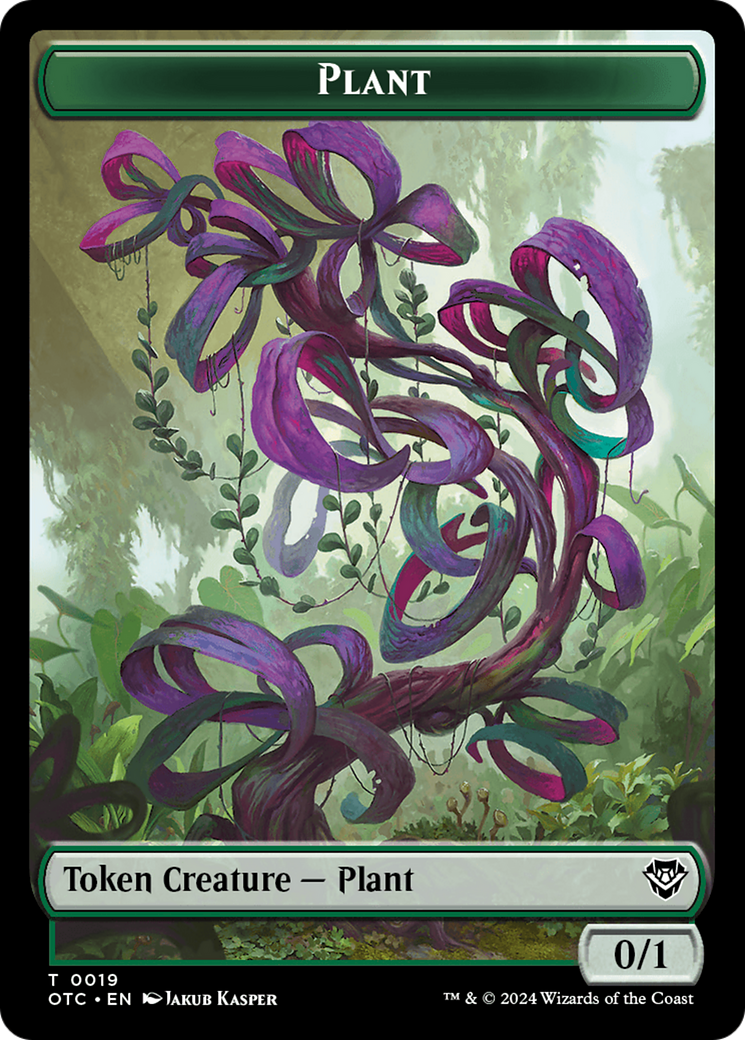 Plant // Sand Warrior Double-Sided Token [Outlaws of Thunder Junction Commander Tokens] | Magic Magpie