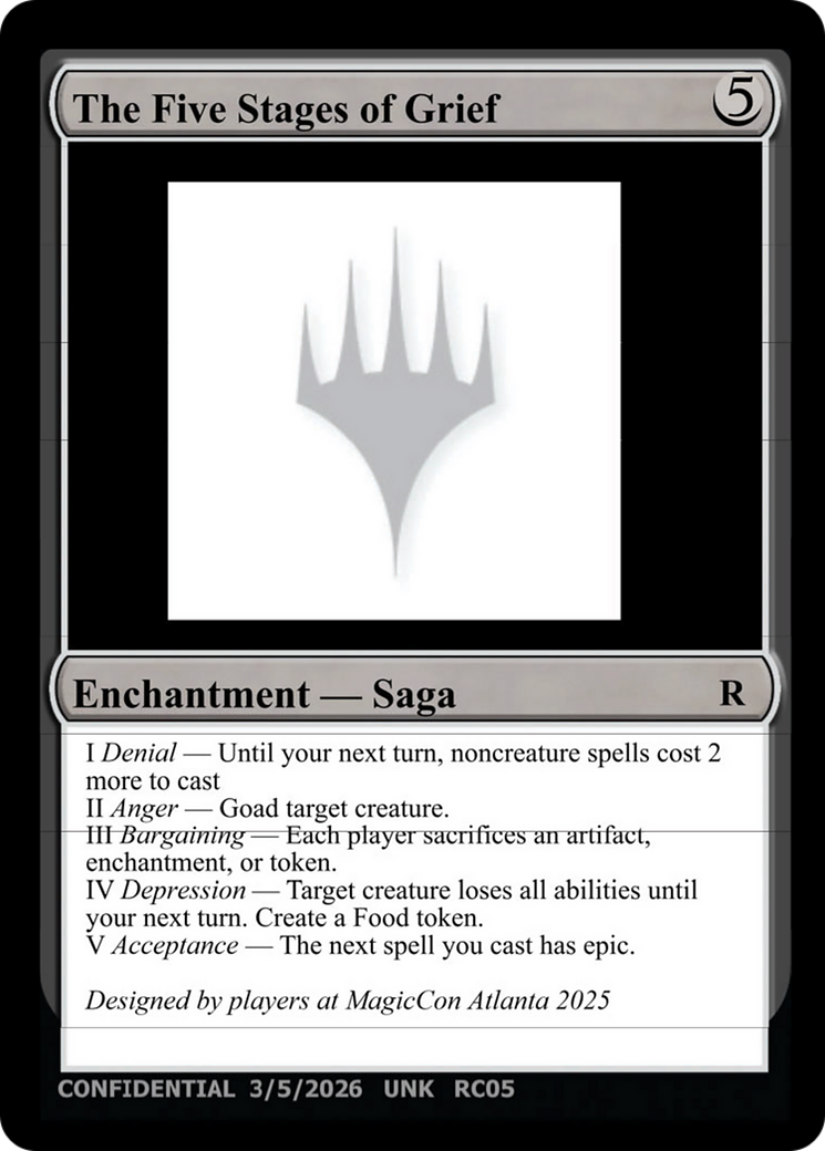 The Five Stages of Grief [Unknown Event] | Magic Magpie