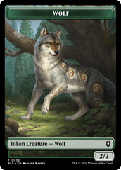 Goat // Wolf (032) Double-Sided Token [Bloomburrow Commander Tokens] | Magic Magpie