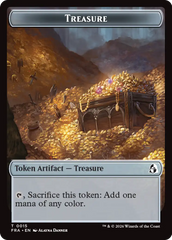 Dragon // Treasure Double-Sided Token [Reality Fracture Tokens] | Magic Magpie