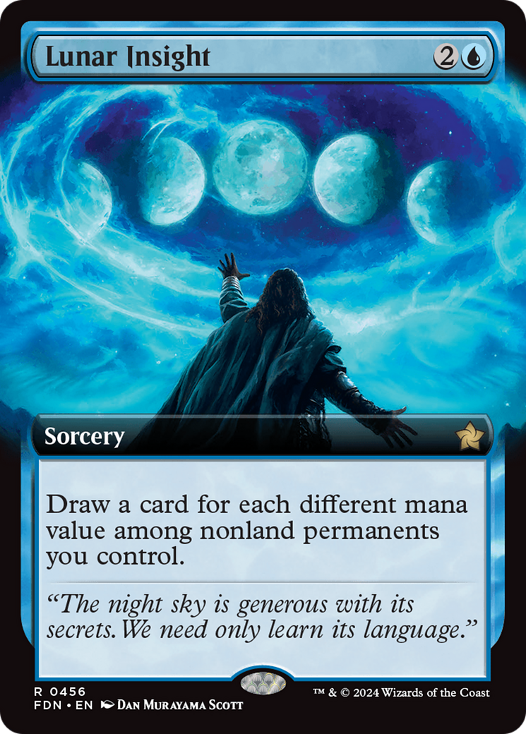 Lunar Insight (Extended Art) [Foundations] | Magic Magpie