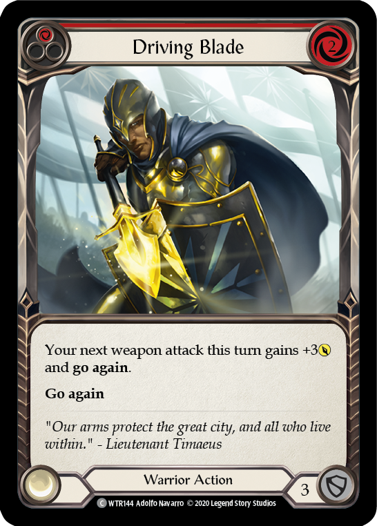 Driving Blade (Red) [U-WTR144] (Welcome to Rathe Unlimited)  Unlimited Rainbow Foil | Magic Magpie