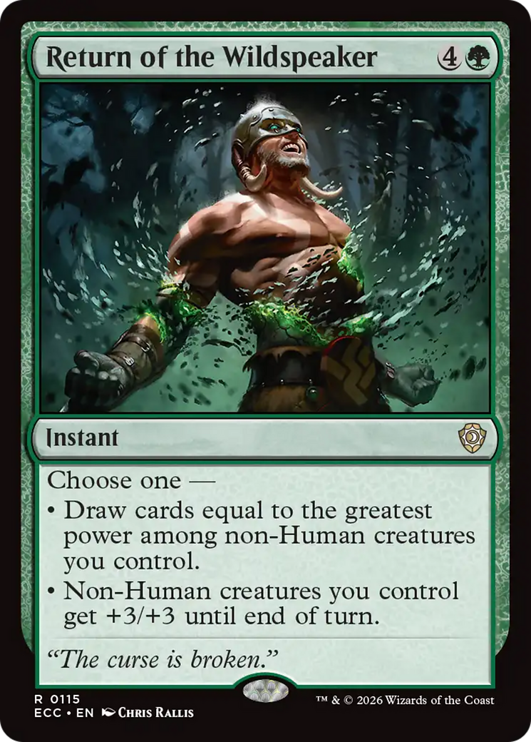 Return of the Wildspeaker [Lorwyn Eclipsed Commander] | Magic Magpie