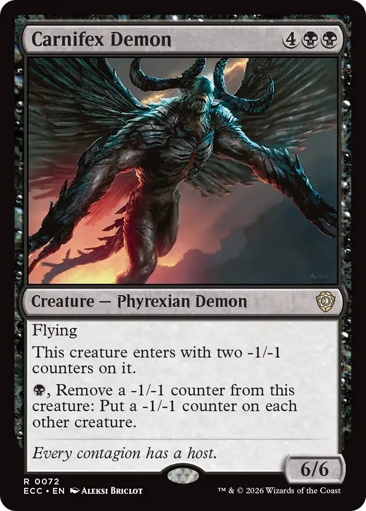 Carnifex Demon [Lorwyn Eclipsed Commander] | Magic Magpie