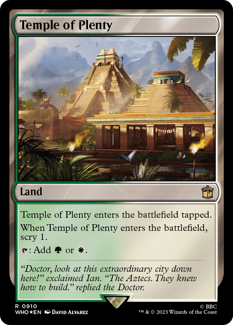 Temple of Plenty (Surge Foil) [Doctor Who] | Magic Magpie