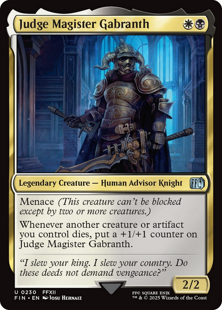 Judge Magister Gabranth [FINAL FANTASY] | Magic Magpie