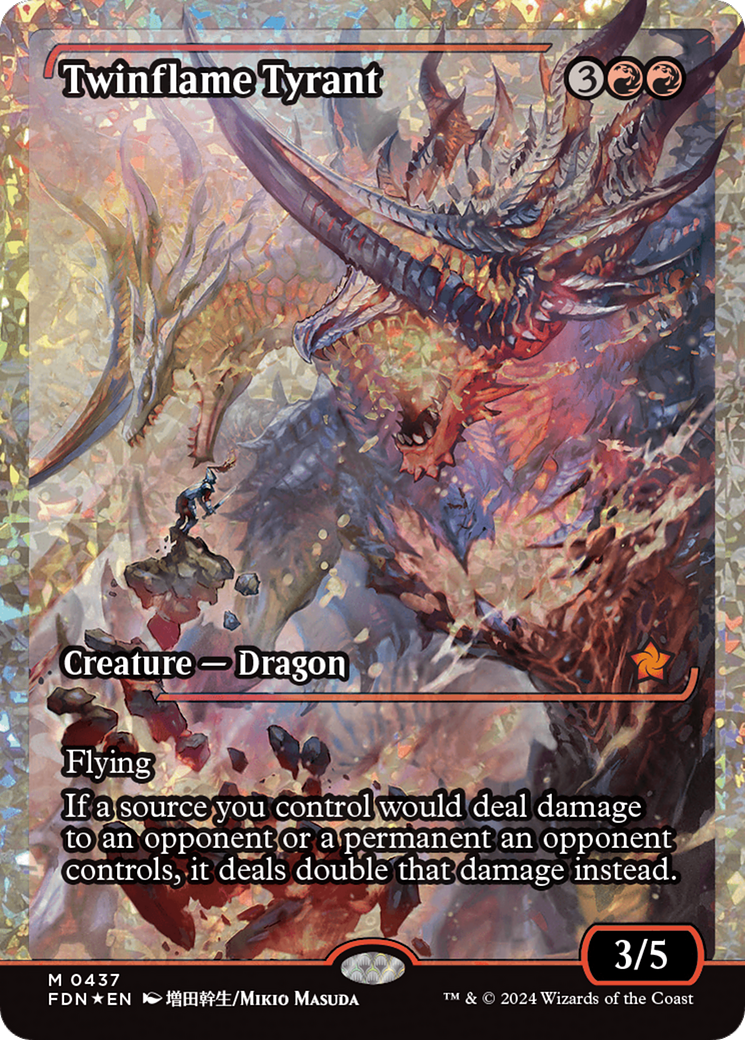 Twinflame Tyrant (Fracture Foil) [Foundations] | Magic Magpie