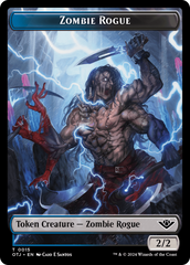 Treasure // Zombie Rogue Double-Sided Token [Outlaws of Thunder Junction Tokens] | Magic Magpie