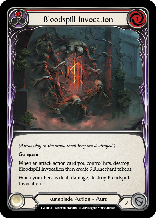 Bloodspill Invocation (Red) [ARC106-C] (Arcane Rising)  1st Edition Rainbow Foil | Magic Magpie