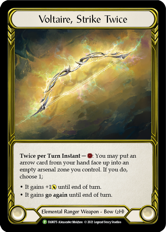 Voltaire, Strike Twice (Golden) [FAB075] (Promo)  Cold Foil | Magic Magpie