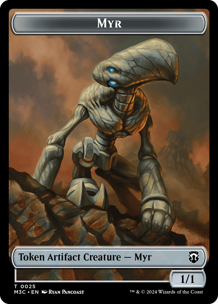 Construct // Myr Double-Sided Token [Modern Horizons 3 Commander Tokens] | Magic Magpie