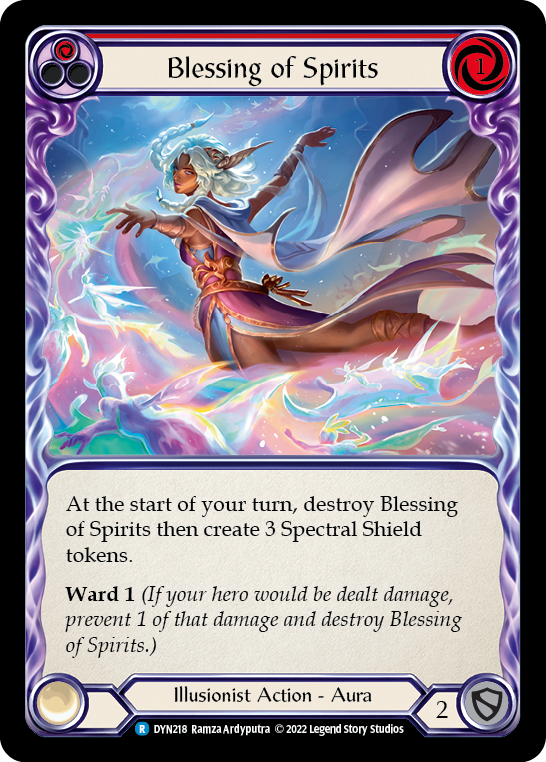 Blessing of Spirits (Red) [DYN218] (Dynasty)  Rainbow Foil | Magic Magpie