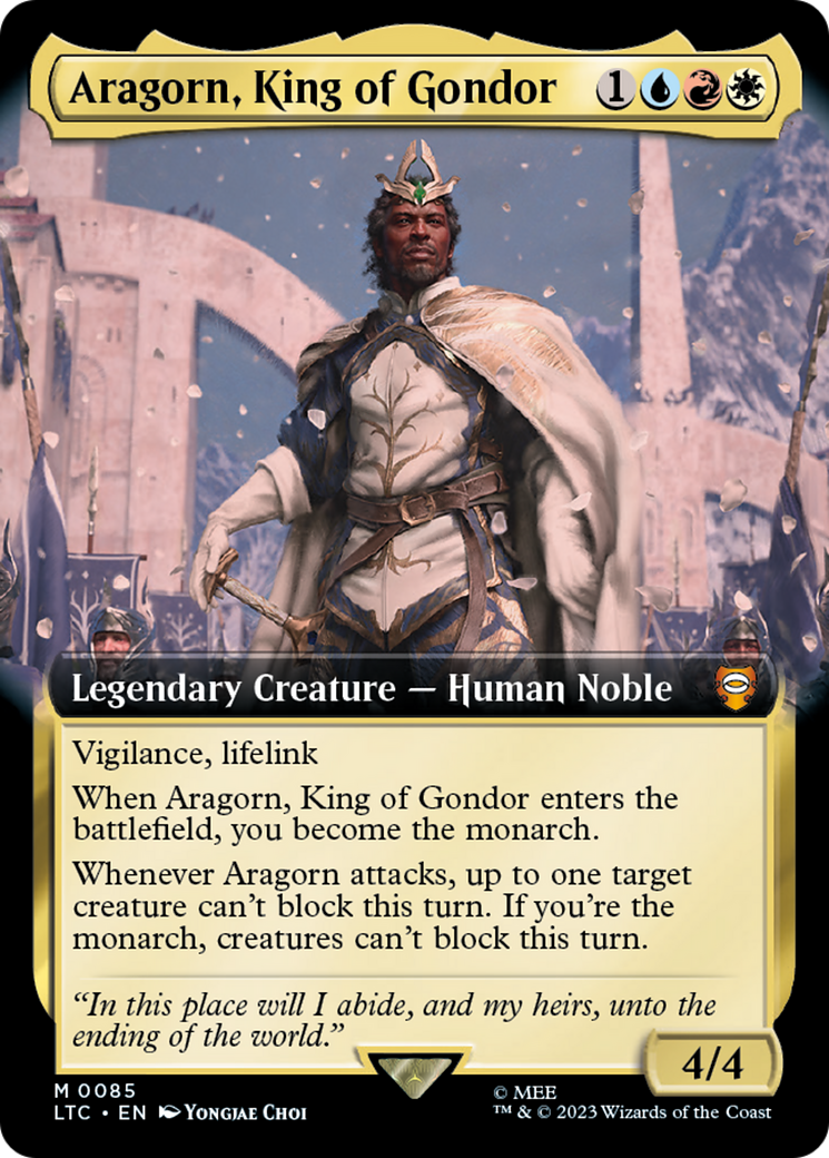 Aragorn, King of Gondor (Extended Art) [The Lord of the Rings: Tales of Middle-Earth Commander] | Magic Magpie