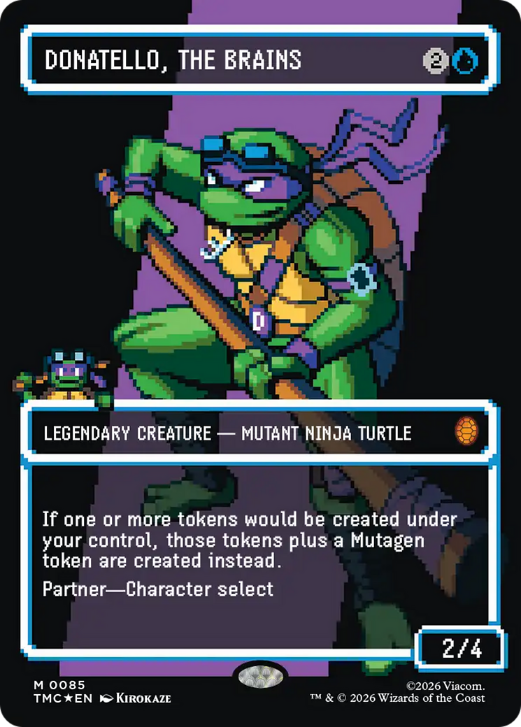 Donatello, the Brains (0085) (Borderless) (Surge Foil) [Teenage Mutant Ninja Turtles Commander] | Magic Magpie