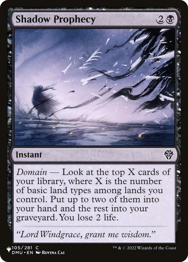 Shadow Prophecy [The List Reprints] | Magic Magpie