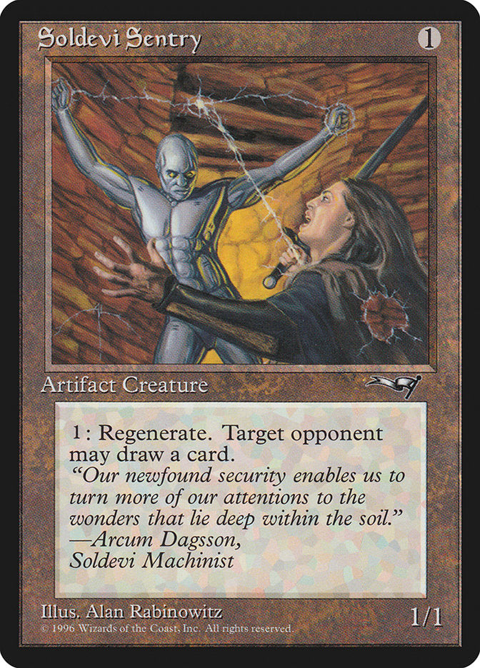 Soldevi Sentry (Hands Raised) [Alliances] | Magic Magpie