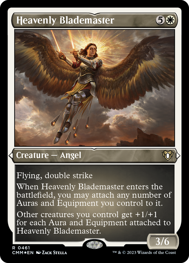 Heavenly Blademaster (Foil Etched) [Commander Masters] | Magic Magpie