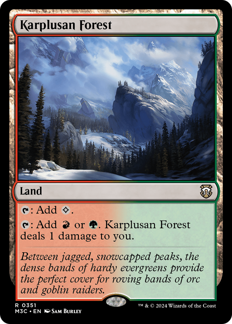 Karplusan Forest (Ripple Foil) [Modern Horizons 3 Commander] | Magic Magpie