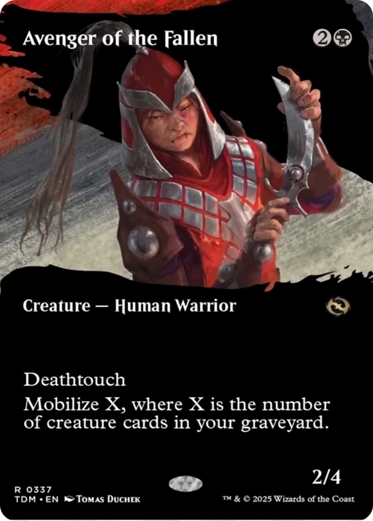 Avenger of the Fallen (Borderless) [Tarkir: Dragonstorm] | Magic Magpie