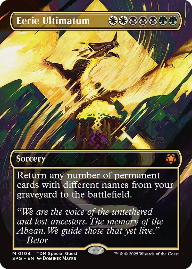 Eerie Ultimatum (Borderless) [Tarkir: Dragonstorm Special Guests] | Magic Magpie