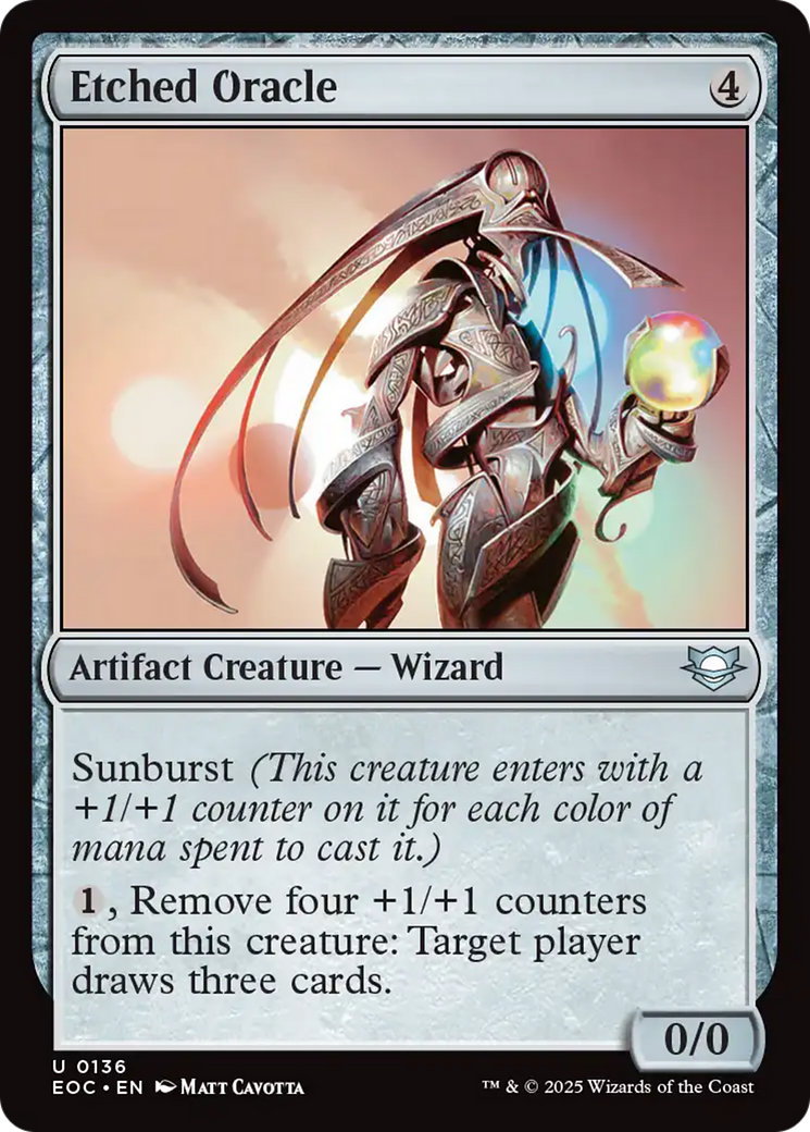 Etched Oracle [Edge of Eternities Commander] | Magic Magpie