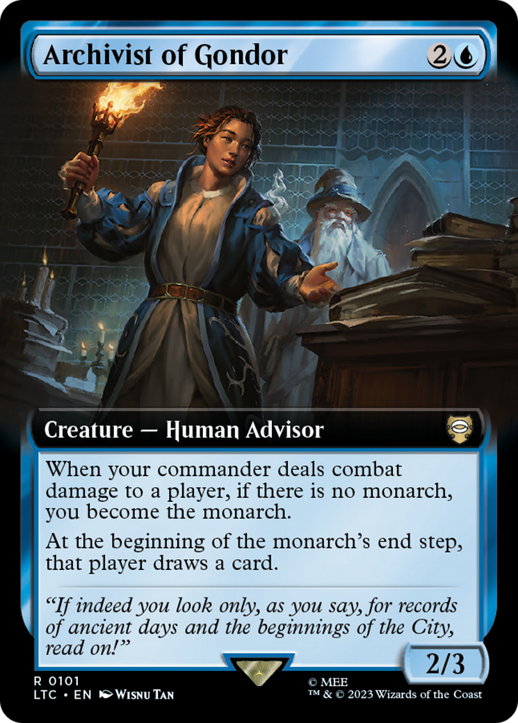 Archivist of Gondor (Extended Art) [The Lord of the Rings: Tales of Middle-Earth Commander] | Magic Magpie