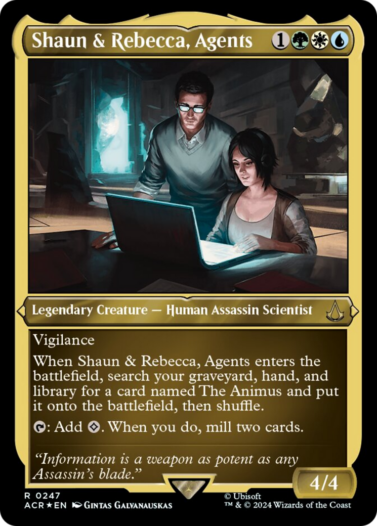 Shaun & Rebecca, Agents (Foil Etched) [Assassin's Creed] | Magic Magpie