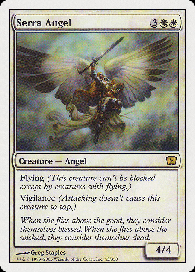 Serra Angel (9th Edition) [Oversize Cards] | Magic Magpie