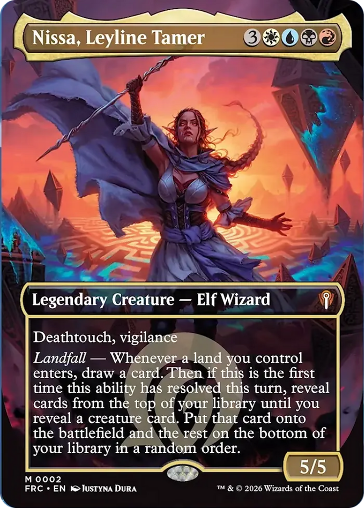 Nissa, Leyline Tamer (Borderless) [Reality Fracture Commander] | Magic Magpie
