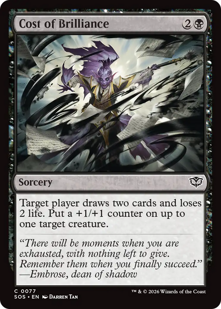 Cost of Brilliance [Secrets of Strixhaven] | Magic Magpie